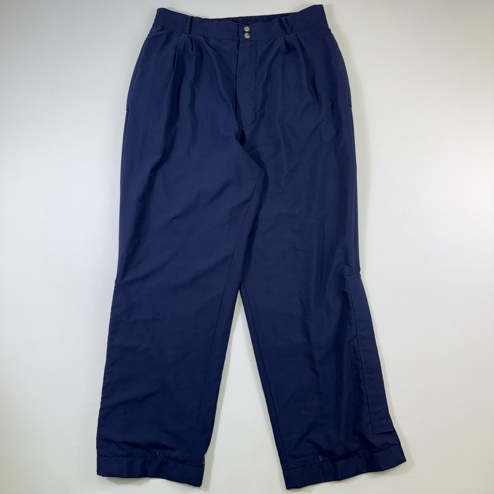 Zero Restriction Gore Tex Pants Mens L Navy Blue Golf Rain Waterproof Relaxed